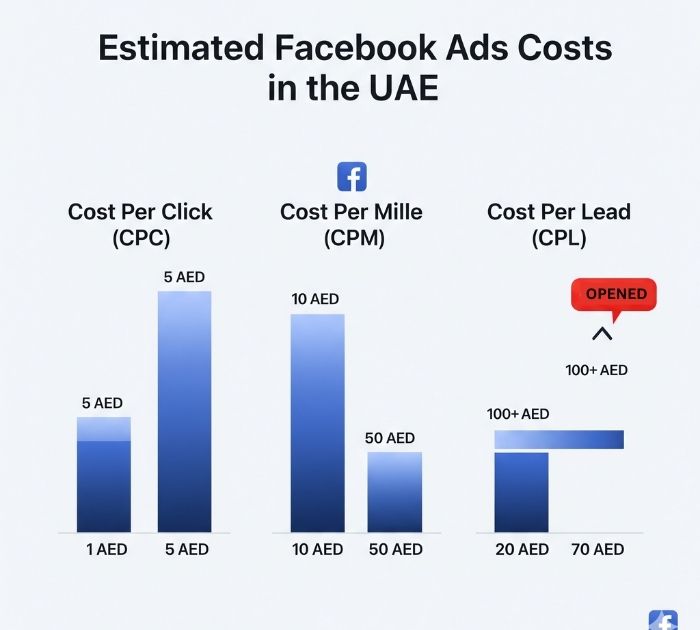 Estimated Facebook Ads Costs in the UAE