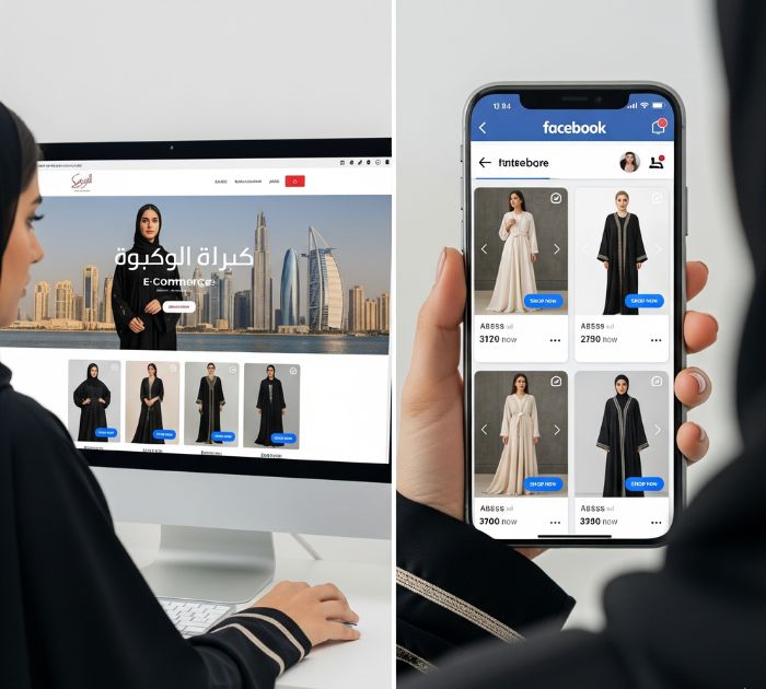 An example of a dynamic Facebook retargeting ad for an e-commerce store in Dubai, showcasing products a user previously viewed.